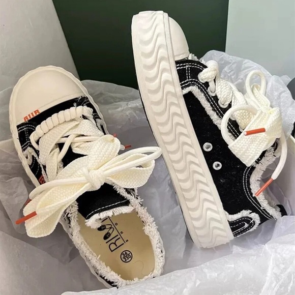 Black Fluff Sneakers - Picture 3 of 3